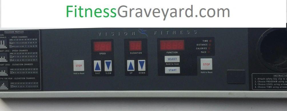 Vision Fitness T8500 Console USED BAS920194SM