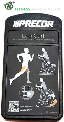 Precor DPL 561 Leg Curl Instruction Label # CWP148002-101 NEW # COLT050520-1LS