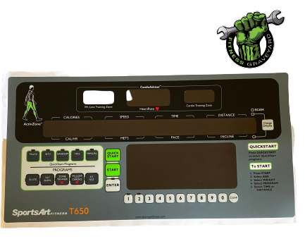 SportsArt T650 Display Overlay T650 99 NEW Ref FINC32621 2HBR
