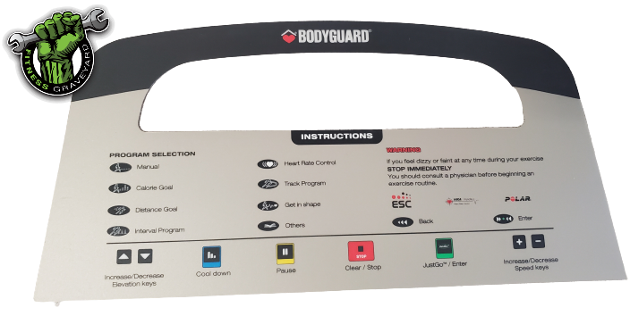 BodyGuard T460X Reading Rack Sticker #570702 NEW BGF072021-2CM