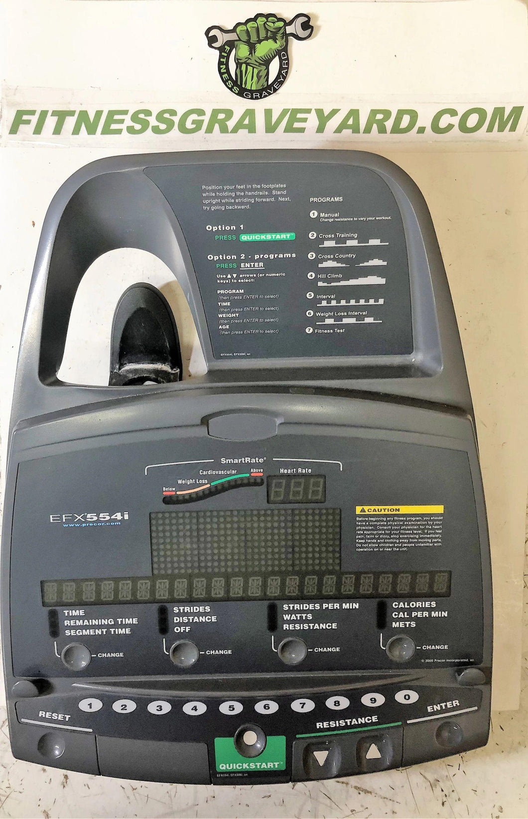 * Precor EFX554i # 48858101 Console USED TMH6211913CM