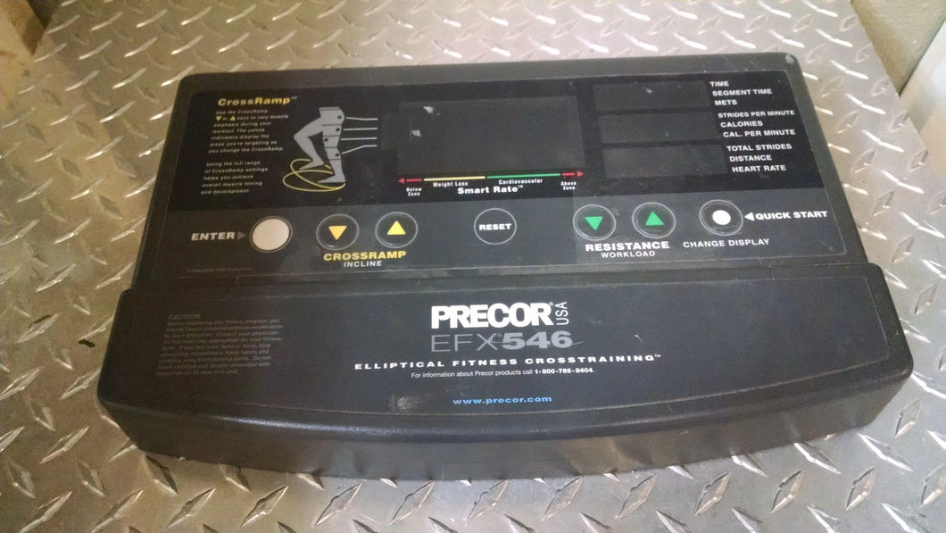 Precor EFX546 Elliptical Console Overlay Used Ref. # JG3356