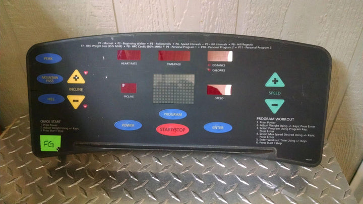 Trimline 355-355HR Treadmill Console-Circuit Board Used Ref. # JG3413