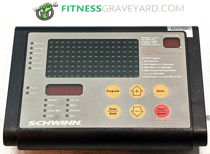 Schwinn 330i Display Console w- Gold Buttons # 95483 USED # BAS042720-1LS