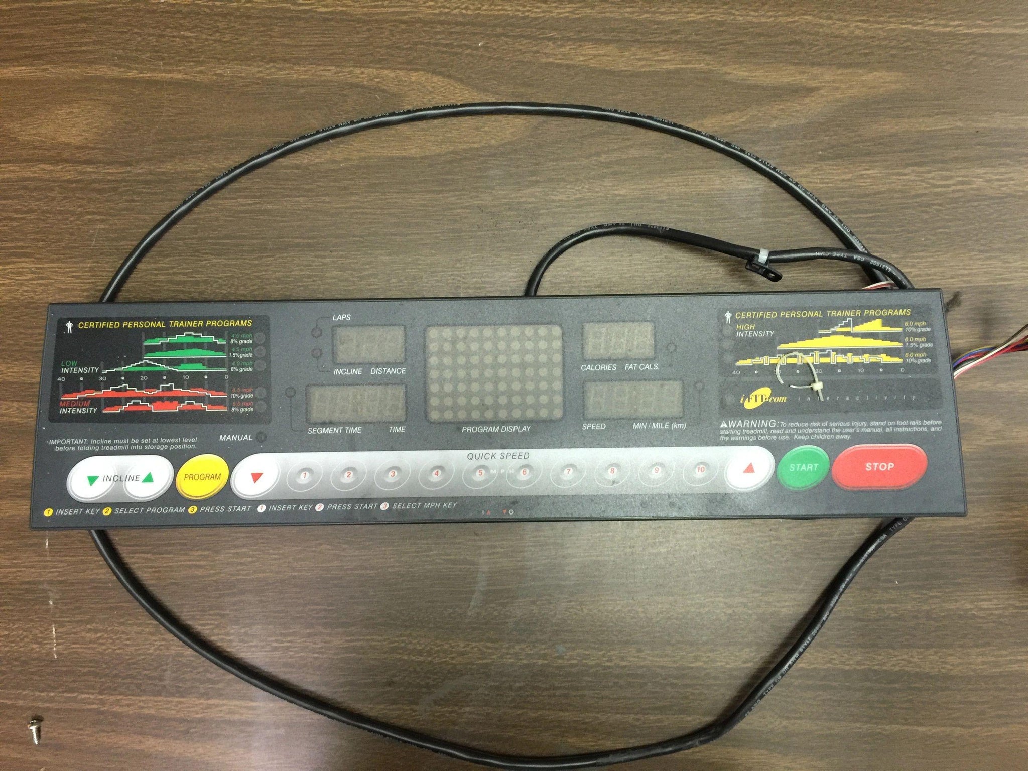 Proform 995 SEL Treadmill Overly and Data STL 1041