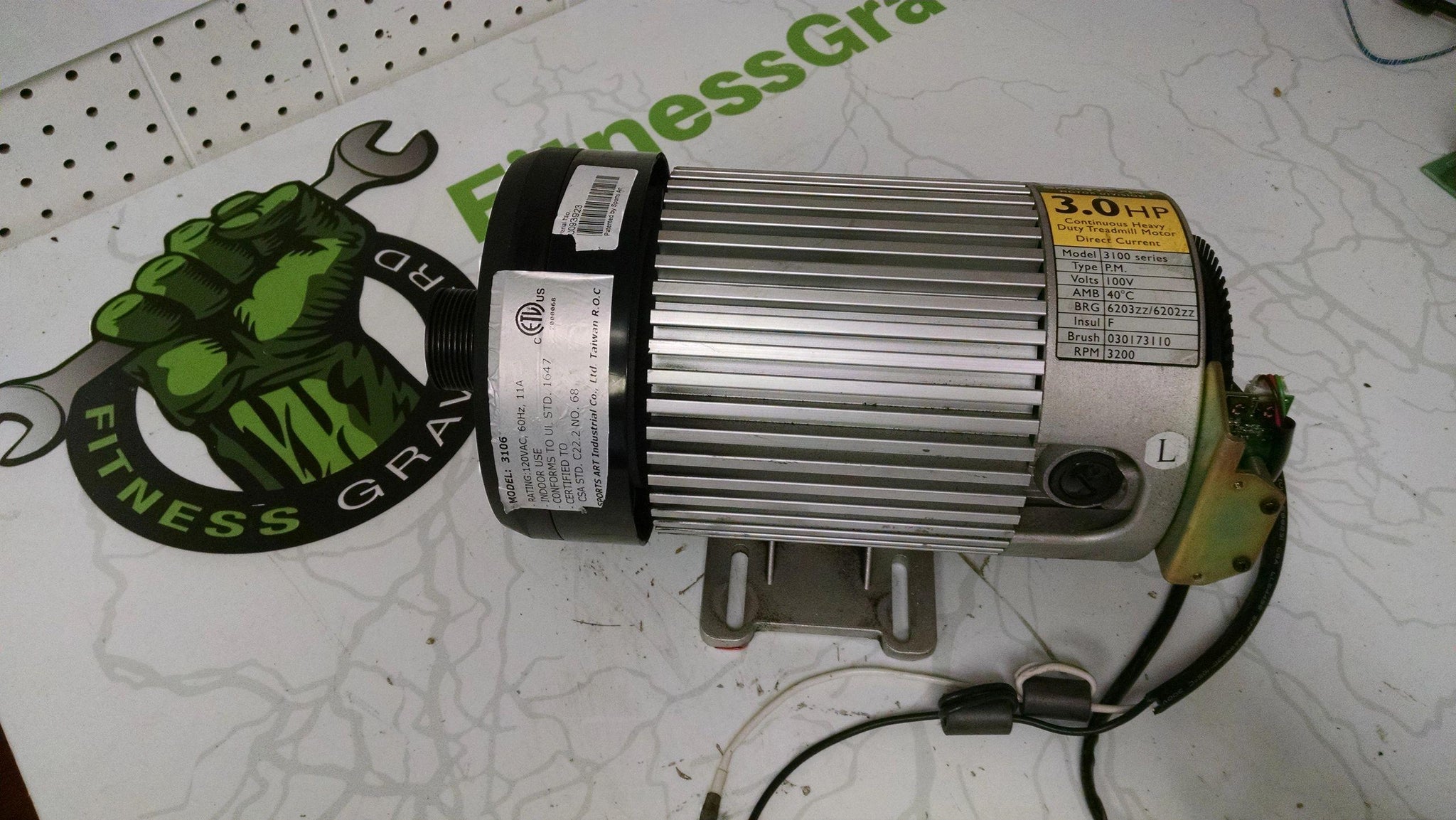 SportsArt 3106 3108 3110 Treadmill Drive Motor Used ref. jg4637